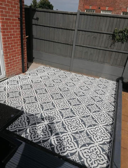 Turin Patio Stencil - Square Slabs