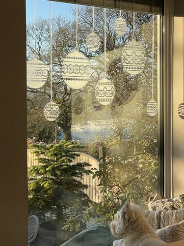 8 x Nordic Baubles Christmas Window Decals