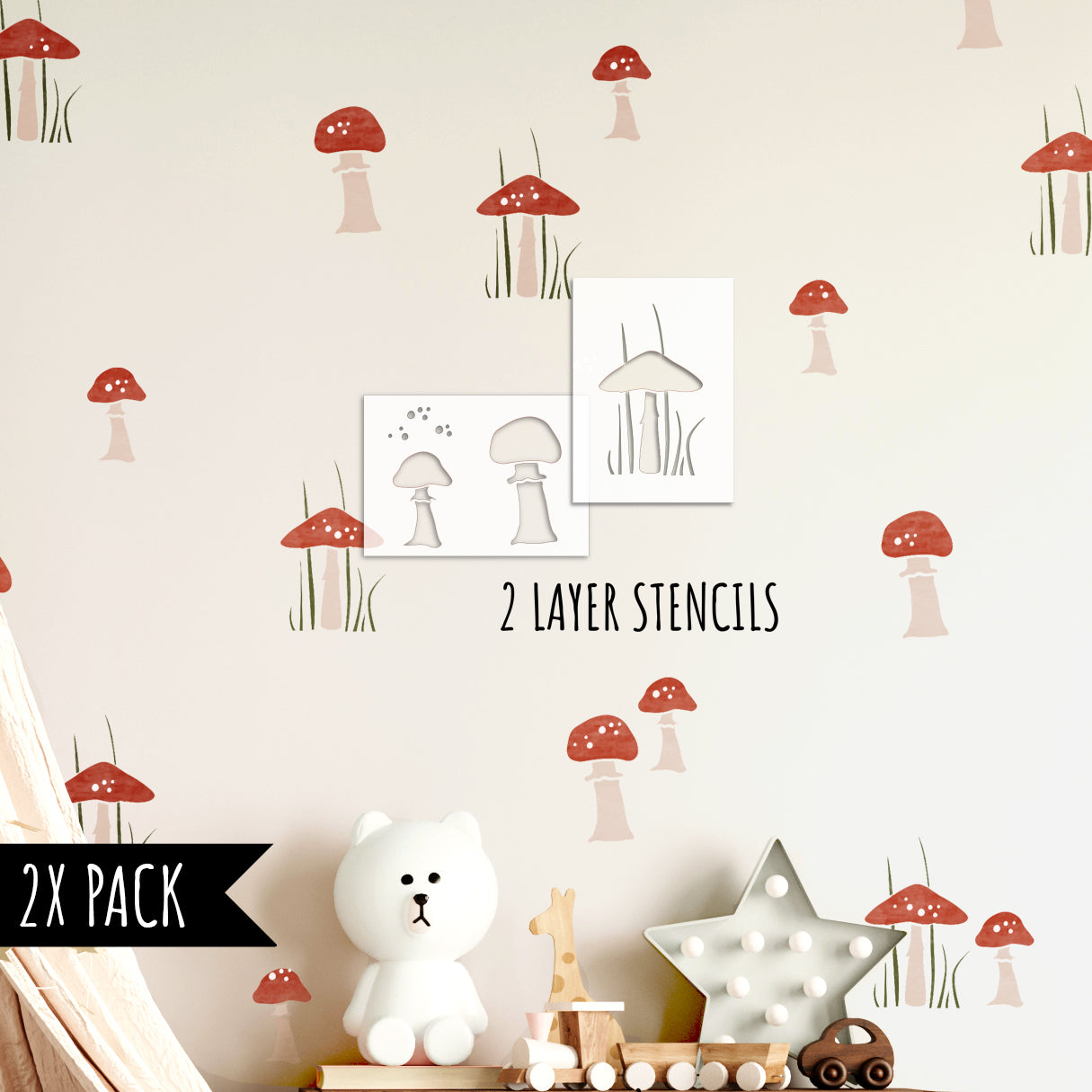 Mushroom Stencil Set