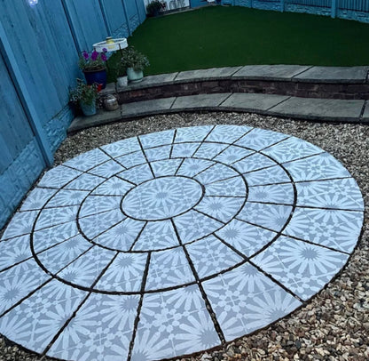 Patio Stencil for Concrete Floor Makeovers 'Midelt'