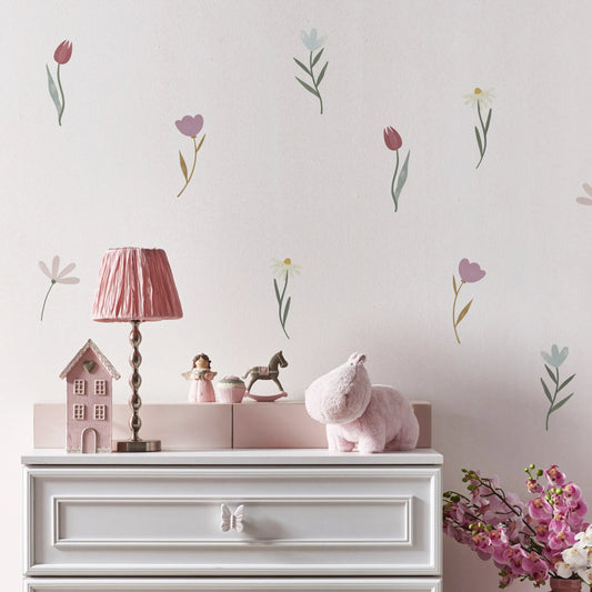 Mixed Flower Wall Decal Set - Dizzy Duck Designs