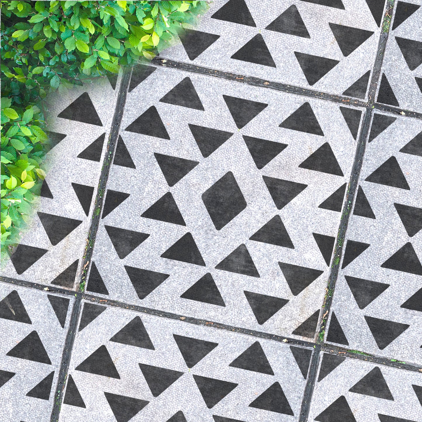 Patio Stencil for Affordable DIY Tile Effect 'Aztec'