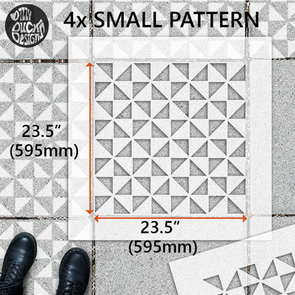 Patio Stencil for Concrete Floor Makeovers 'Assa'