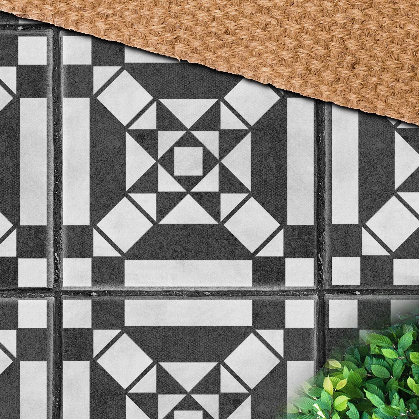 Patio Stencil to Transform Concrete for Less 'Buckingham'