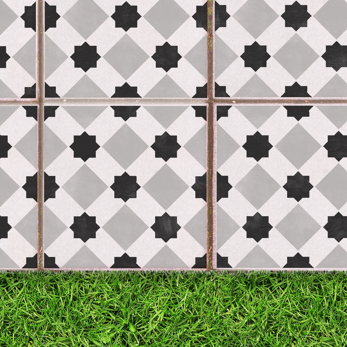Patio Stencil for Budget-Friendly Patio Makeover 'Bukan'
