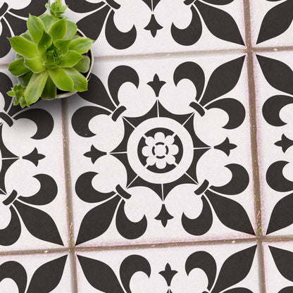 Patio Stencil for Affordable DIY Tile Effect 'Cambridge'