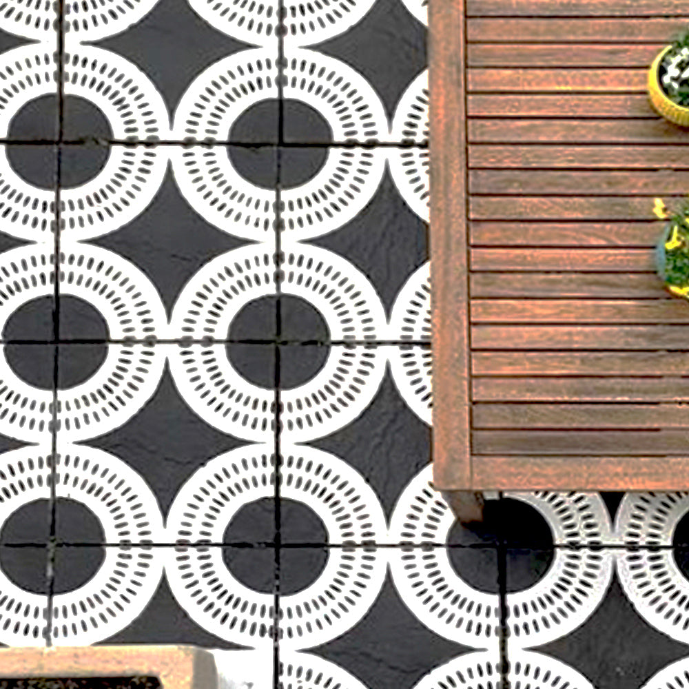 Beginner-Friendly Patio Stencil for Outdoor Floors 'Desert Sands'
