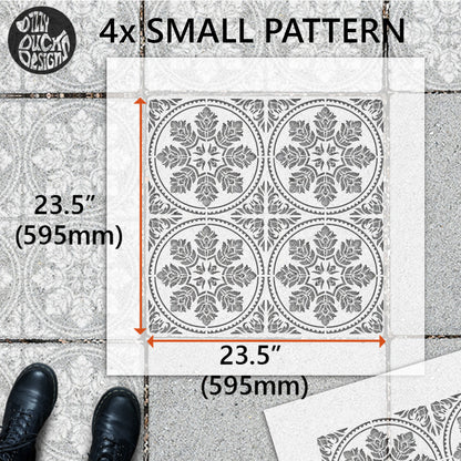 Patio Stencil for Concrete Floor Makeovers 'Edessa'