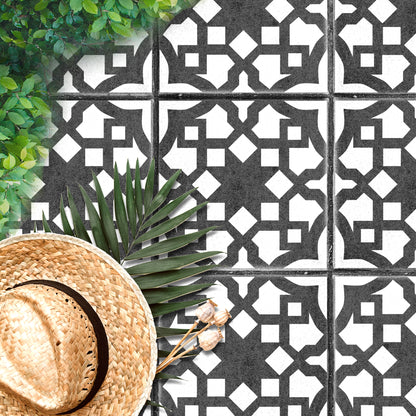 Reusable Patio Stencil for Outdoor Tile Designs 'Izmir'