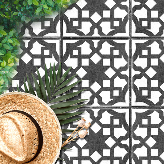 Reusable Patio Stencil for Outdoor Tile Designs 'Izmir'