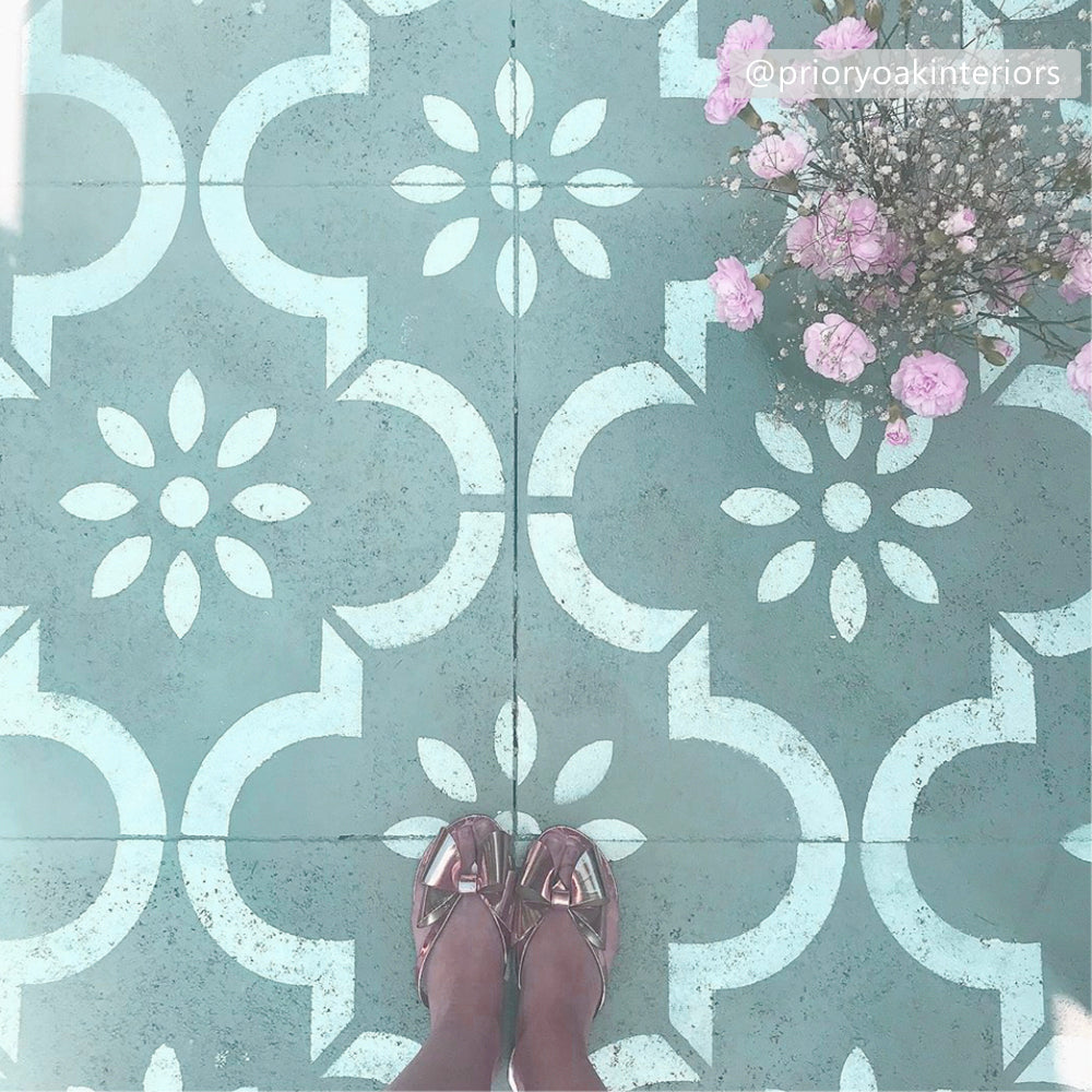 Patio Stencil for Stylish Outdoor Floor Designs 'Jannah'