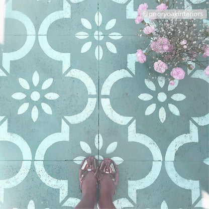 Patio Stencil for Stylish Outdoor Floor Designs 'Jannah'