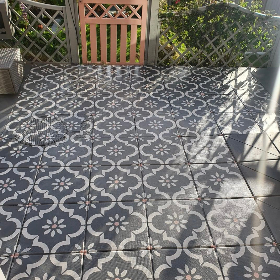 Patio Stencil for Stylish Outdoor Floor Designs 'Jannah'