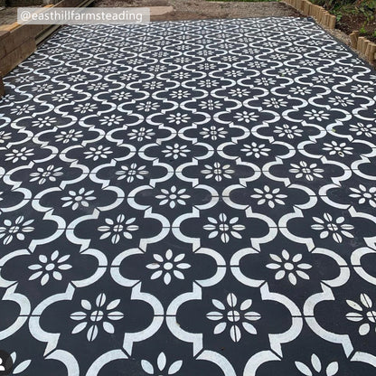 Patio Stencil for Stylish Outdoor Floor Designs 'Jannah'