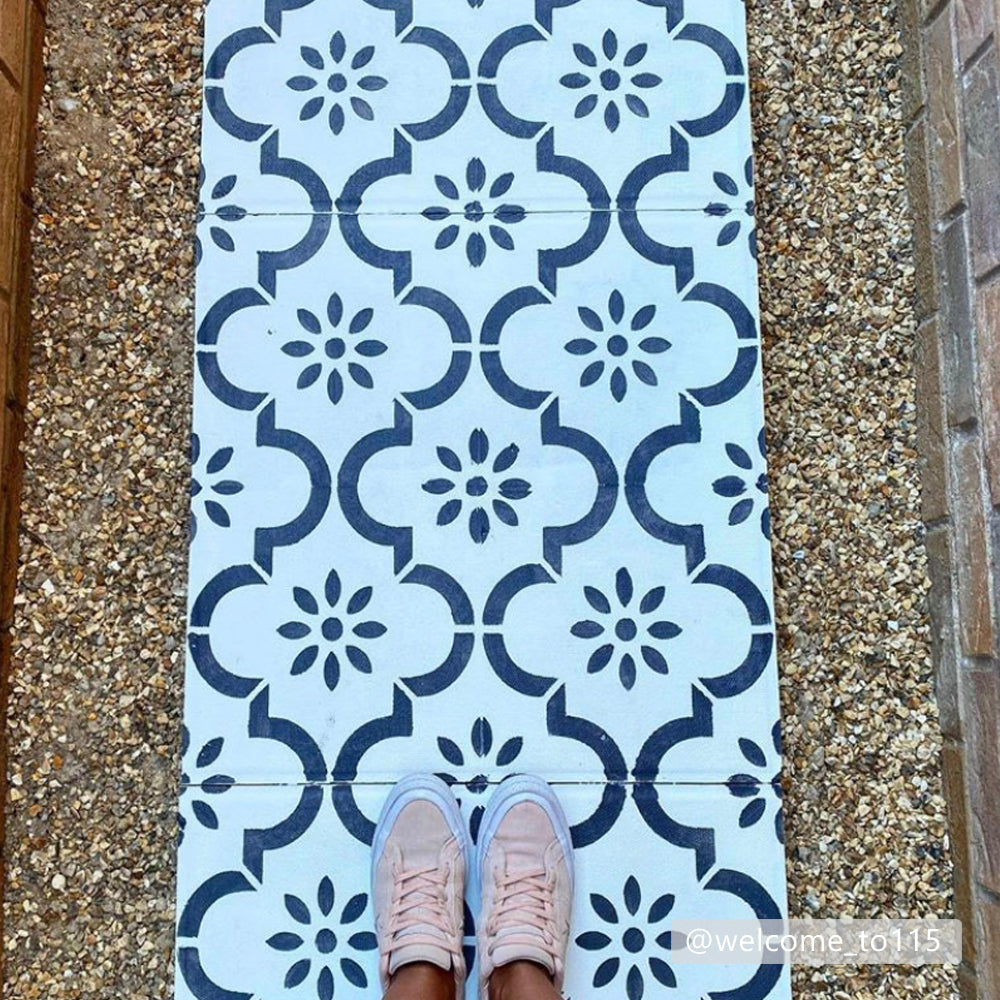 Patio Stencil for Stylish Outdoor Floor Designs 'Jannah'