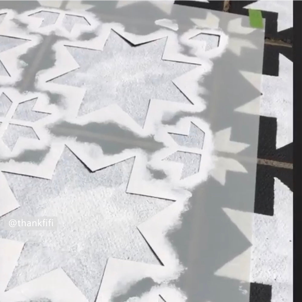 Outdoor Patio Stencil for Concrete & Slabs 'Kallat'
