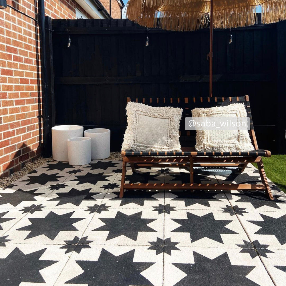 Outdoor Patio Stencil for Concrete & Slabs 'Kallat'