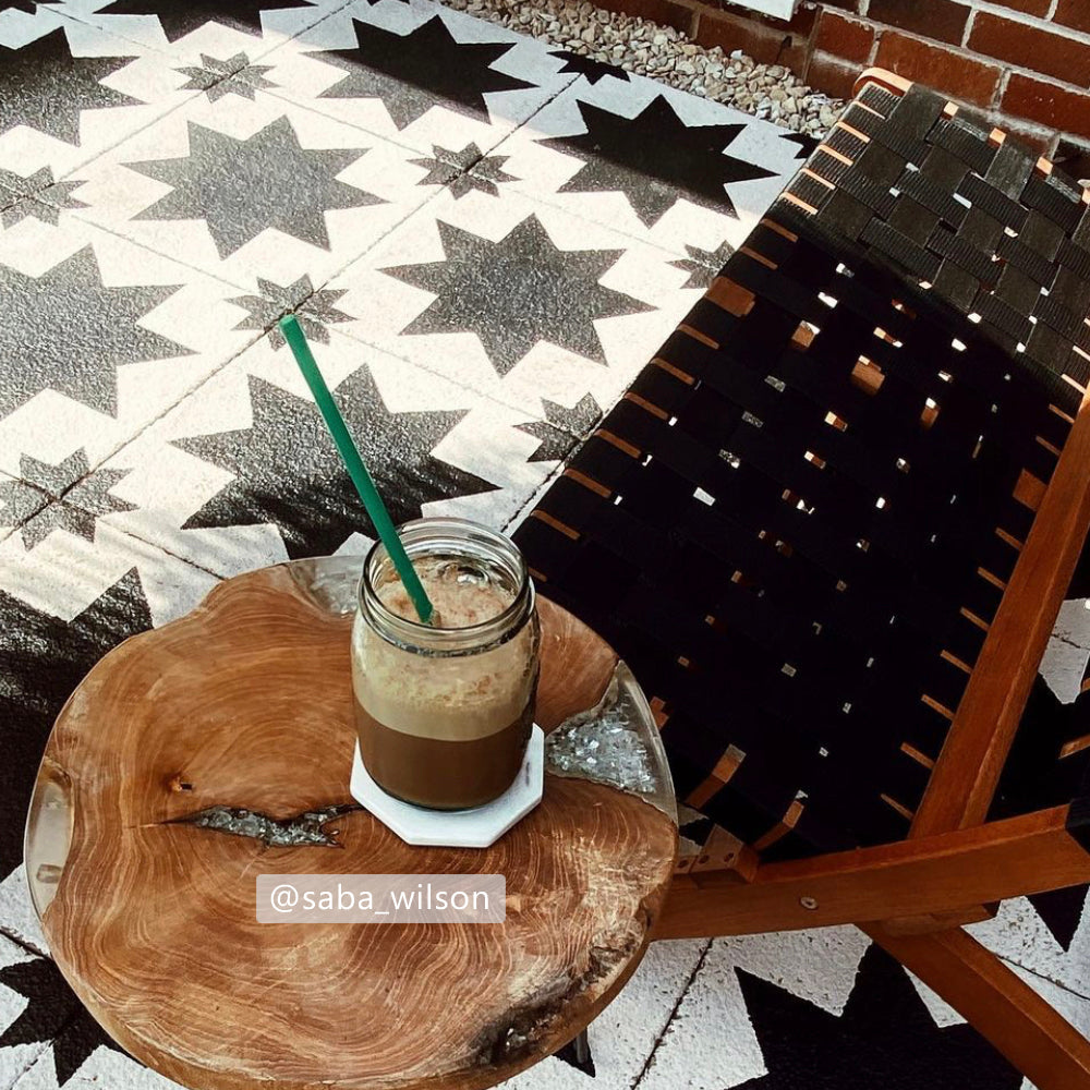 Outdoor Patio Stencil for Concrete & Slabs 'Kallat'