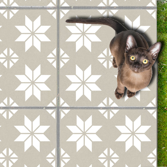 Patio Stencil for Budget-Friendly Patio Makeover 'Leksand'