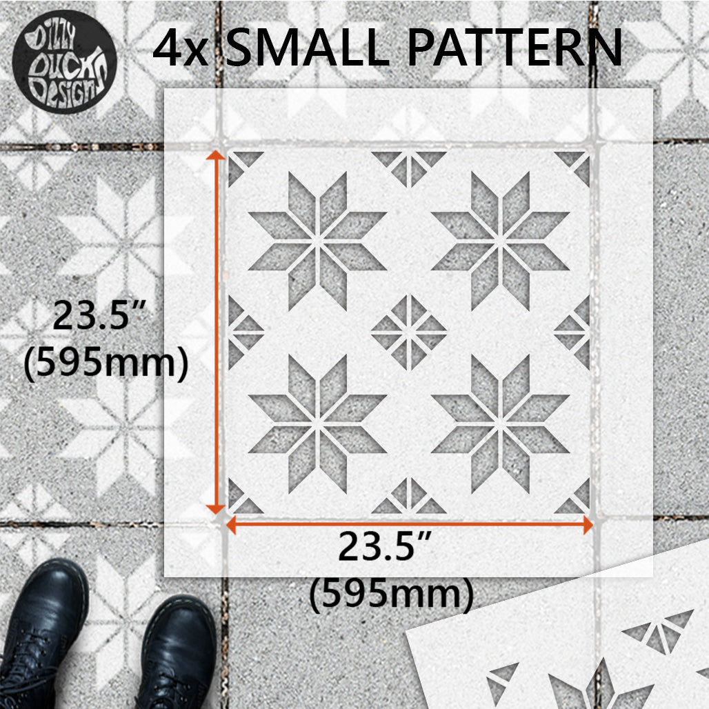 Patio Stencil for Budget-Friendly Patio Makeover 'Leksand'