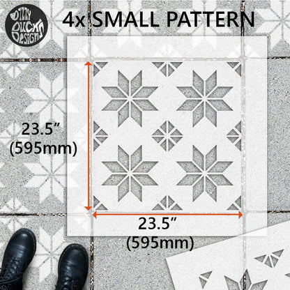 Patio Stencil for Budget-Friendly Patio Makeover 'Leksand'
