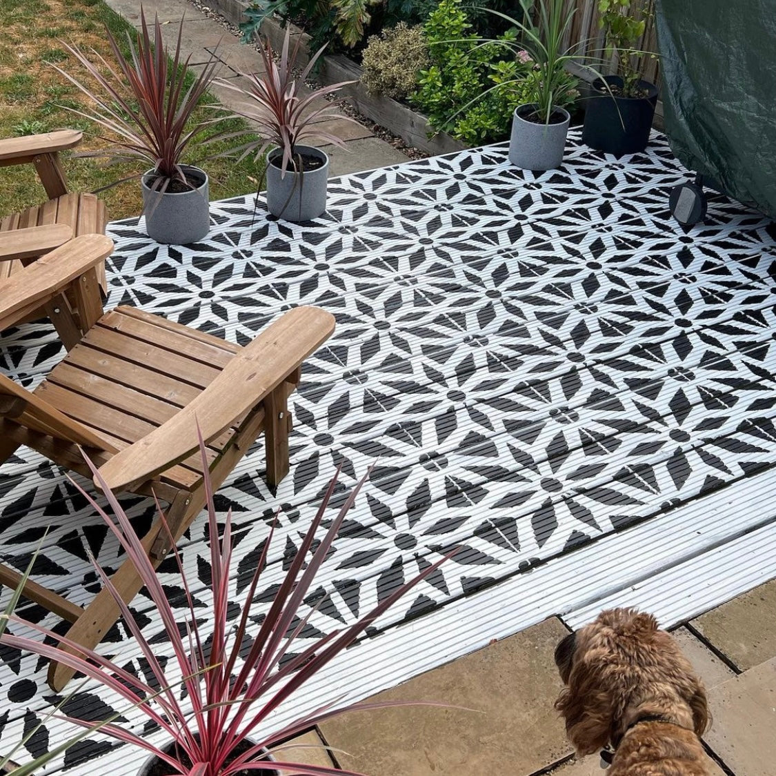 Reusable Patio Stencil for Outdoor Tile Designs 'Midar'