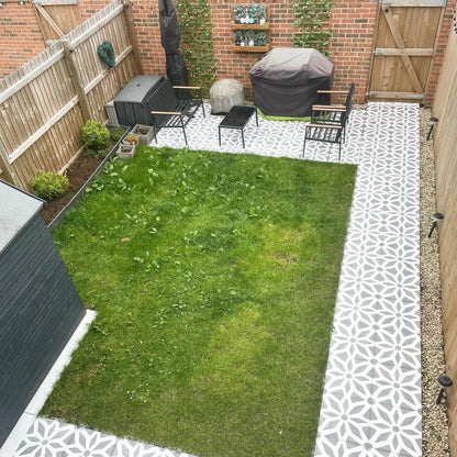 Reusable Patio Stencil for Outdoor Tile Designs 'Midar'