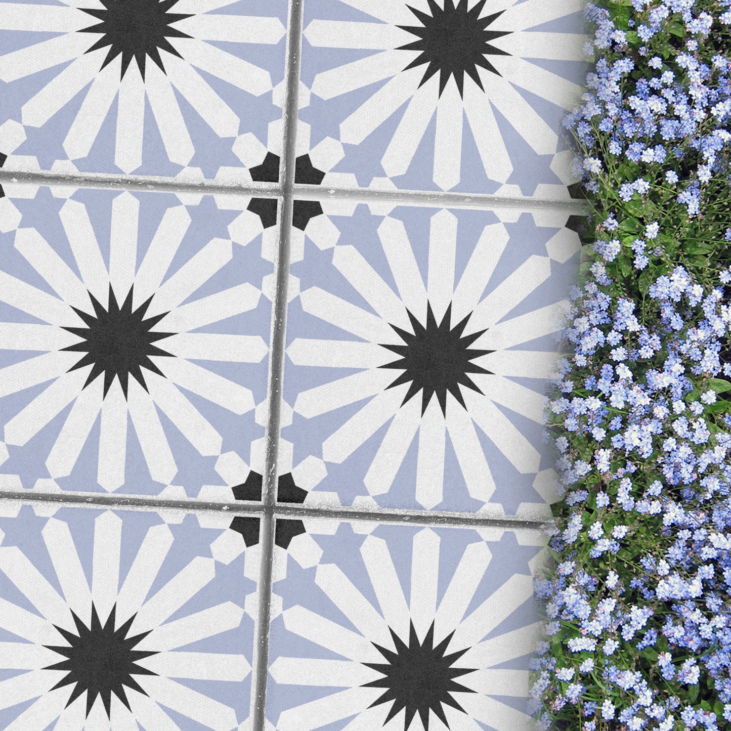 Patio Stencil for Concrete Floor Makeovers 'Midelt'