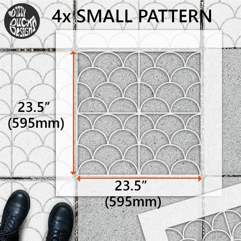 Patio Stencil for Simple DIY Patio Upgrades 'Mermaid'