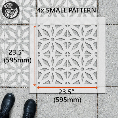 Reusable Patio Stencil for Outdoor Tile Designs 'Midar'