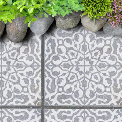 Patio Stencil for DIY Outdoor Tile Effect 'Nadia'