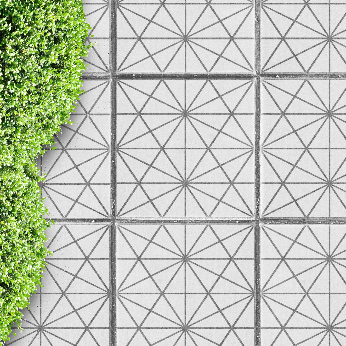 Reusable Patio Stencil for Outdoor Geometric Tile Designs 'Osaka'