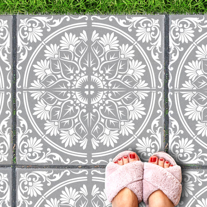 Patio Stencil for Concrete Floor Makeovers 'Varanasi'
