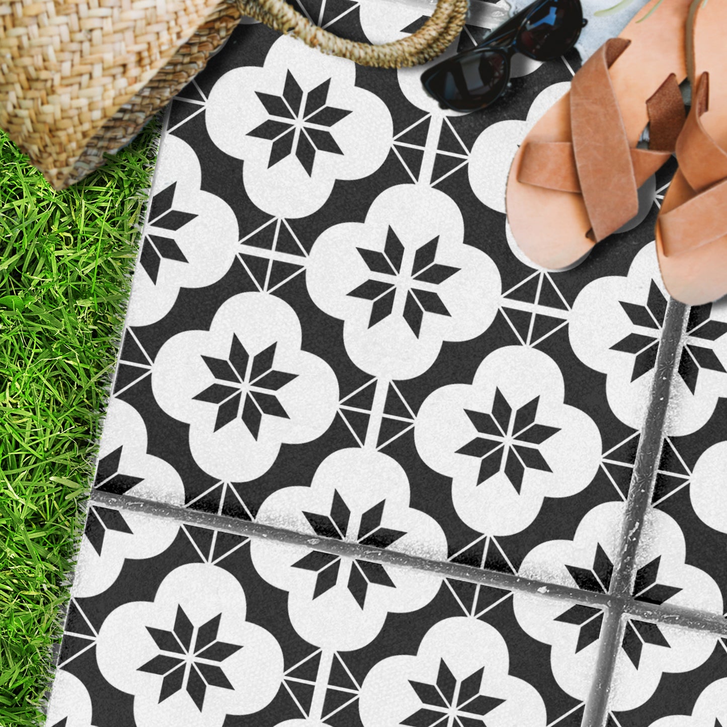 Patio Stencil for Easy DIY Concrete Makeovers 'Warwick'