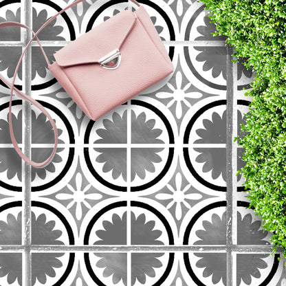 Reusable Patio Stencil for Outdoor Tile Designs 'Woodstock'