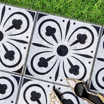 Patio Stencil for Affordable DIY Tile Effect 'York'