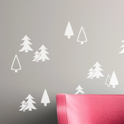 Stencil Pine Tree Wall and Furniture Stencil Set Dizzy Duck Designs