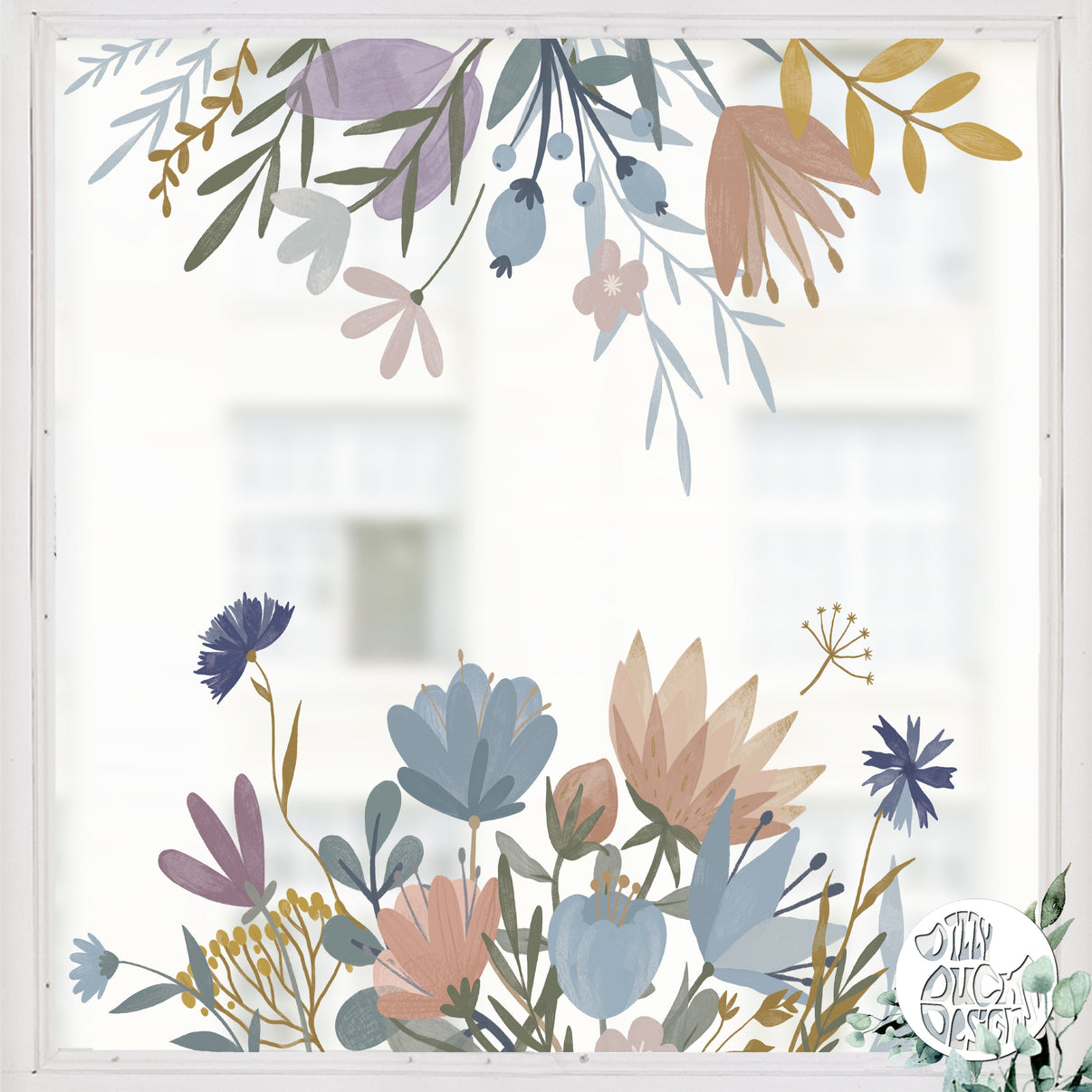 Spring Flower Window Decal – Dizzy Duck Designs