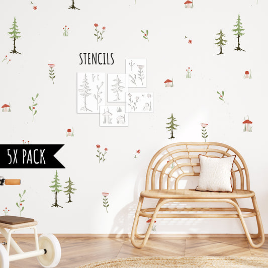 Woodland Stencil Set