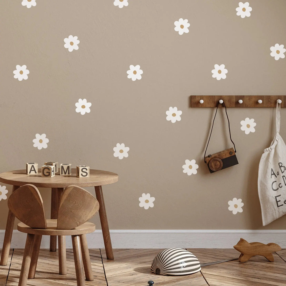 White Daisy Wall Decals - Dizzy Duck Designs