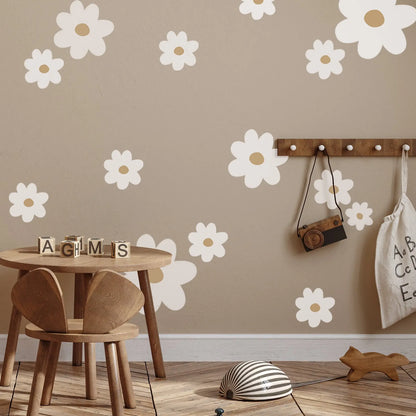 Wall Decal White Daisy Wall Stickers Dizzy Duck Designs