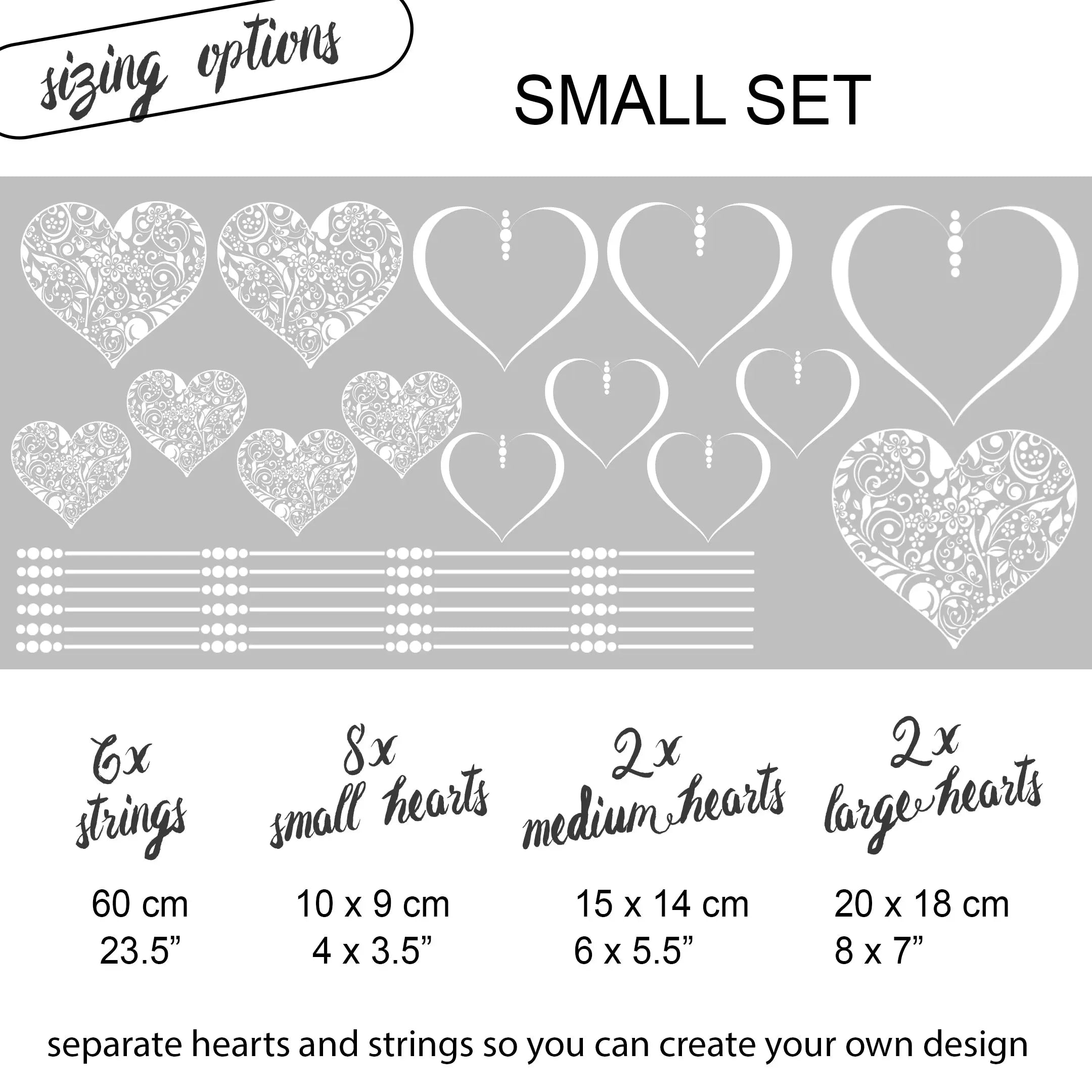 White Floral Valentine Heart Bauble Window Decal – Dizzy Duck Designs