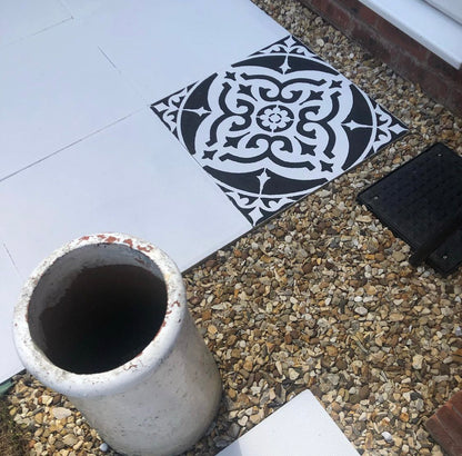 Turin Patio Stencil - Square Slabs