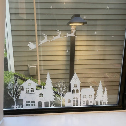 Christmas Village Window Decal