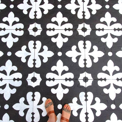 Patio Stencil for Affordable DIY Tile Effect 'Florence'