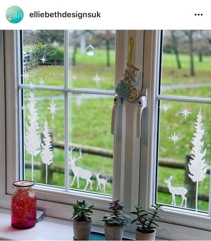 Stag & Forest Window Decal