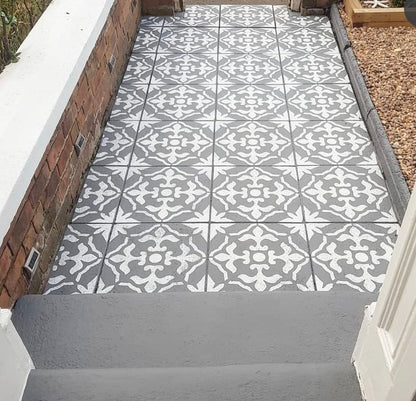 Patio Stencil for Easy DIY Concrete Makeovers 'Gibraltar'