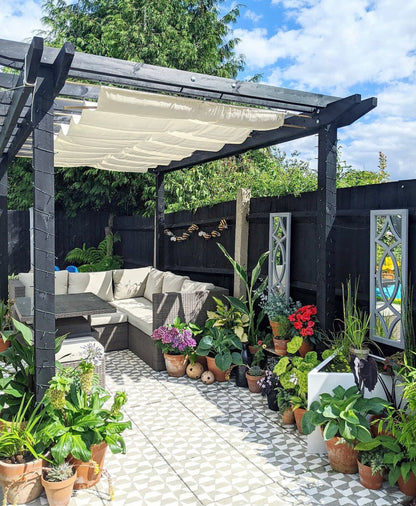 Geometric Outdoor Patio Stencil for Concrete & Slabs 'Safi'
