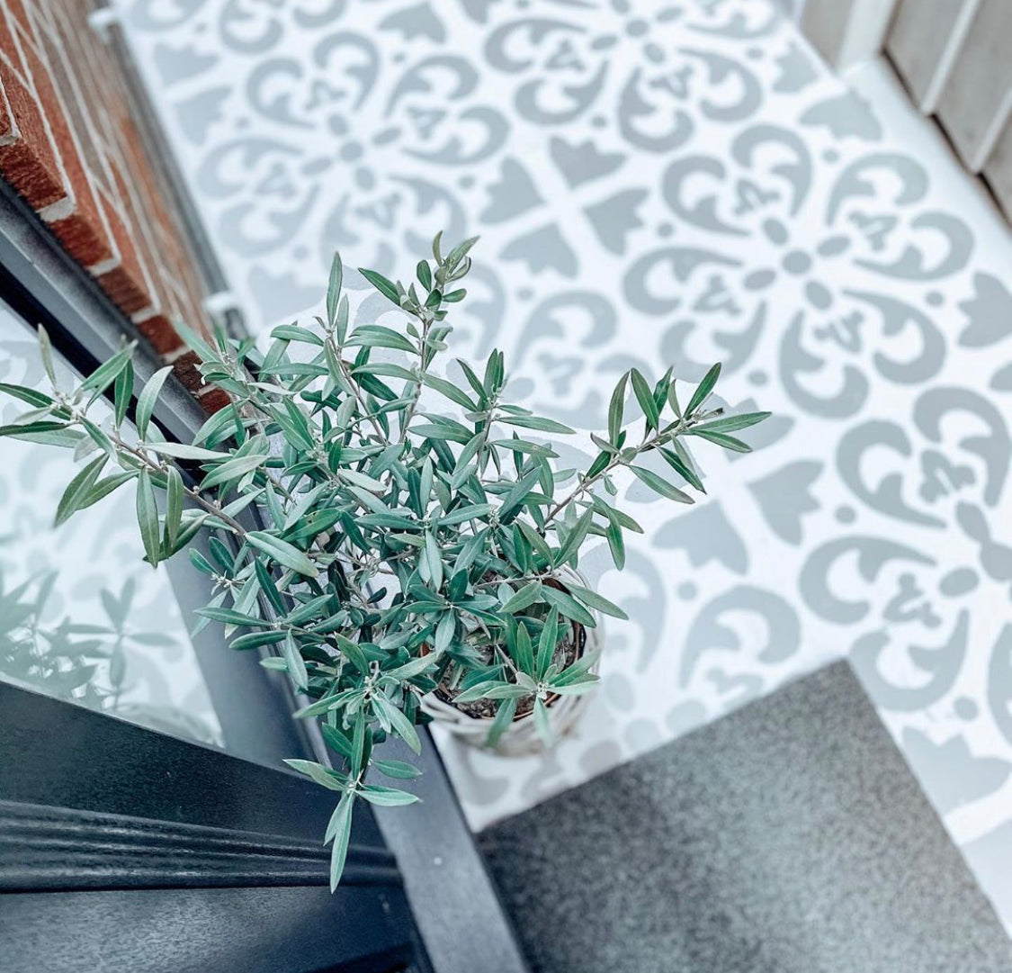 Tangier Patio Stencil - Square Slabs