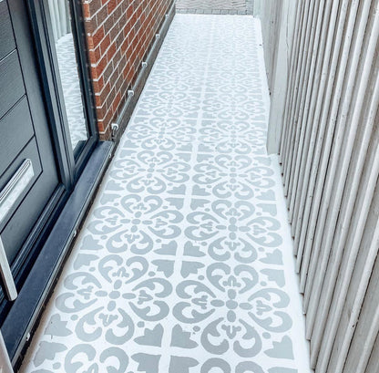 Tangier Patio Stencil - Square Slabs